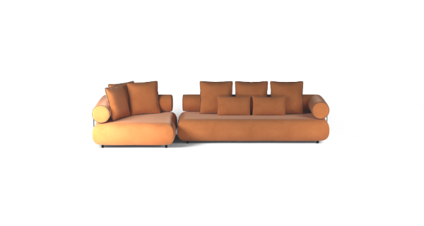 CASABLANCA SET 1 LEFT VELVET RUST