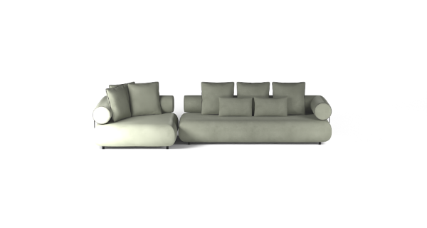 CASABLANCA SET 1 LEFT VELVET OLIVE