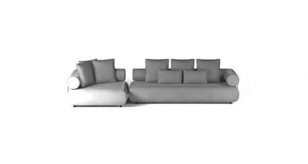 CASABLANCA SET 1 LEFT VELVET WHITE