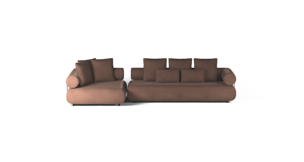 CASABLANCA SET 1 LEFT VELVET BROWN