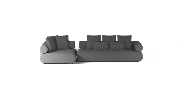 CASABLANCA SET 1 LEFT CHENILLE GRAPHITE