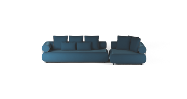 CASABLANCA SET 1 RIGHT VELVET BLUE