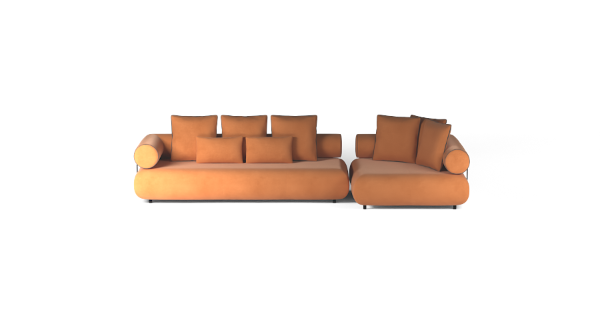 CASABLANCA SET 1 RIGHT VELVET RUST