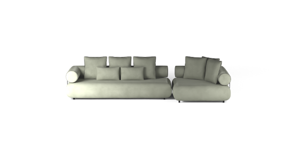 CASABLANCA SET 1 RIGHT VELVET OLIVE
