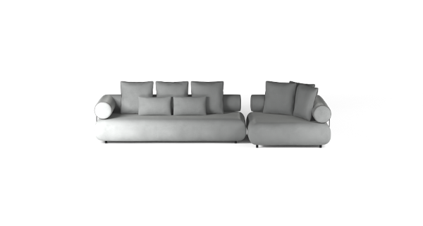 CASABLANCA SET 1 RIGHT VELVET WHITE