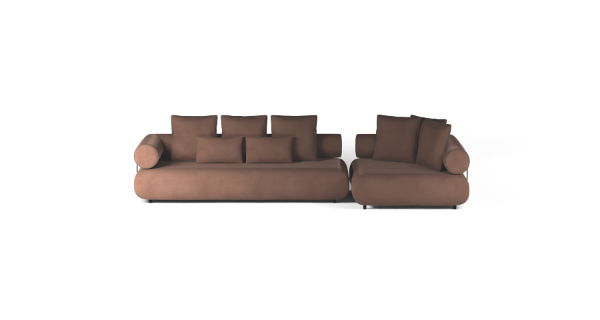 CASABLANCA SET 1 RIGHT VELVET BROWN