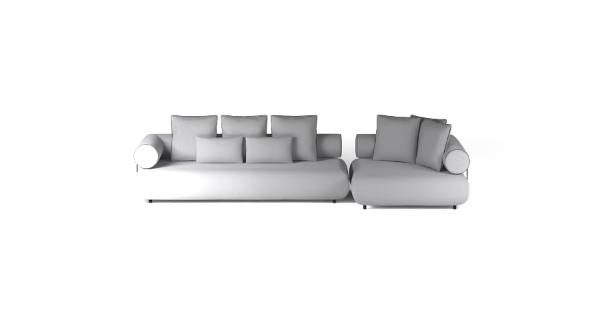 CASABLANCA SET 1 RIGHT BOUCLE WHITE