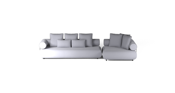 CASABLANCA SET 1 RIGHT BOUCLE GREY