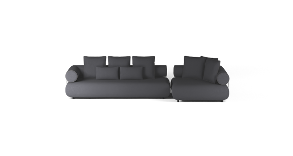 CASABLANCA SET 1 RIGHT BOUCLE BLACK