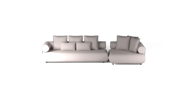 CASABLANCA SET 1 RIGHT CHENILLE GREY