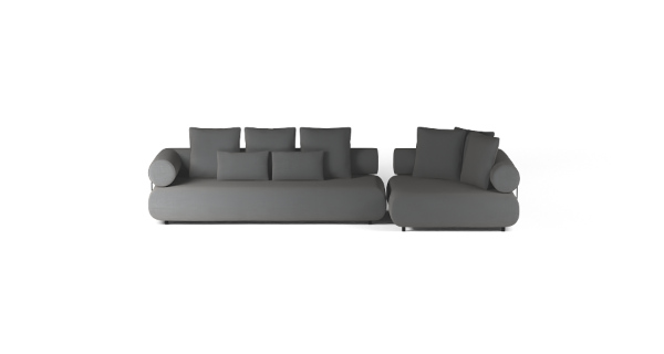 CASABLANCA SET 1 RIGHT CHENILLE GRAPHITE