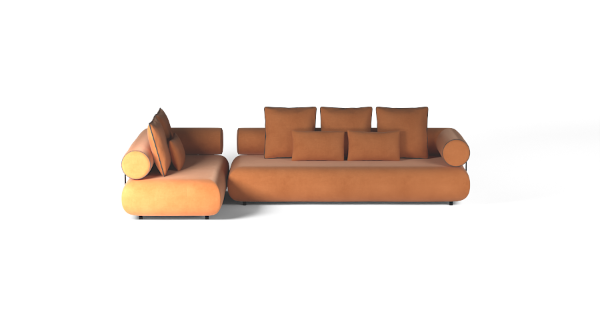 CASABLANCA SET 2 LEFT VELVET RUST