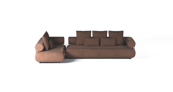 CASABLANCA SET 2 LEFT VELVET BROWN