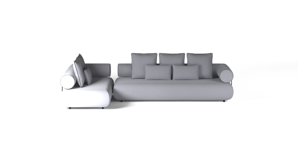 CASABLANCA SET 2 LEFT BOUCLE GREY
