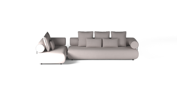 CASABLANCA SET 2 LEFT CHENILLE GREY