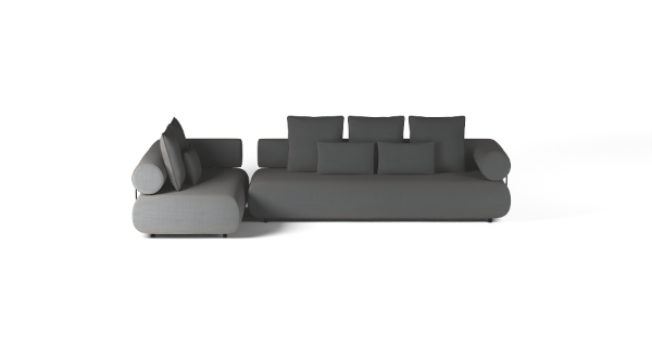 CASABLANCA SET 2 LEFT CHENILLE GRAPHITE