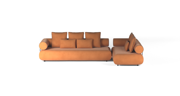CASABLANCA SET 2 RIGHT VELVET RUST