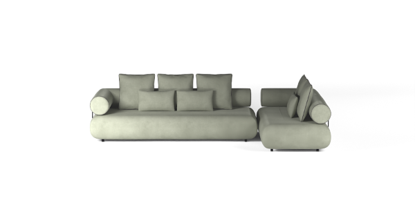 CASABLANCA SET 2 RIGHT VELVET OLIVE