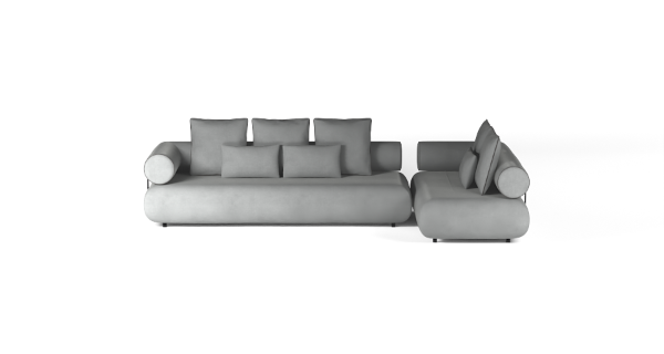 CASABLANCA SET 2 RIGHT VELVET WHITE