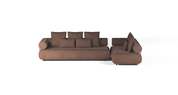 CASABLANCA SET 2 RIGHT VELVET BROWN
