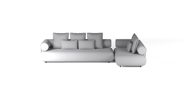CASABLANCA SET 2 RIGHT BOUCLE WHITE