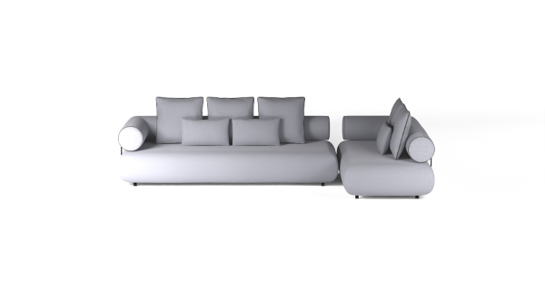 CASABLANCA SET 2 RIGHT BOUCLE GREY