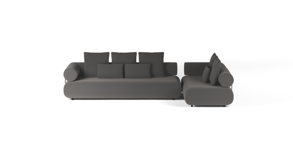 CASABLANCA SET 2 RIGHT CHENILLE BLACK