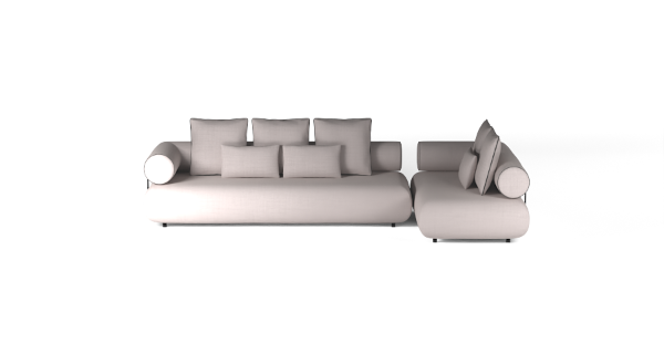 CASABLANCA SET 2 RIGHT CHENILLE GREY