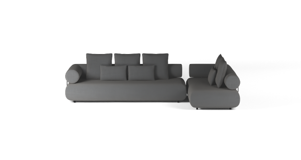 CASABLANCA SET 2 RIGHT CHENILLE GRAPHITE