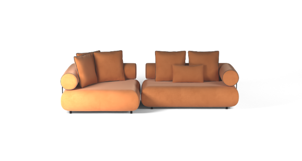 CASABLANCA SET 3 LEFT VELVET RUST