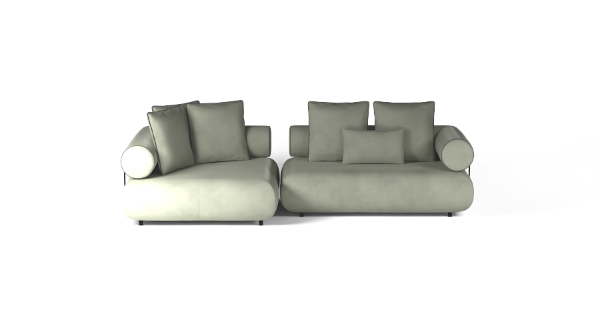 CASABLANCA SET 3 LEFT VELVET OLIVE