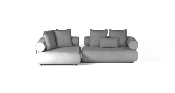 CASABLANCA SET 3 LEFT VELVET WHITE