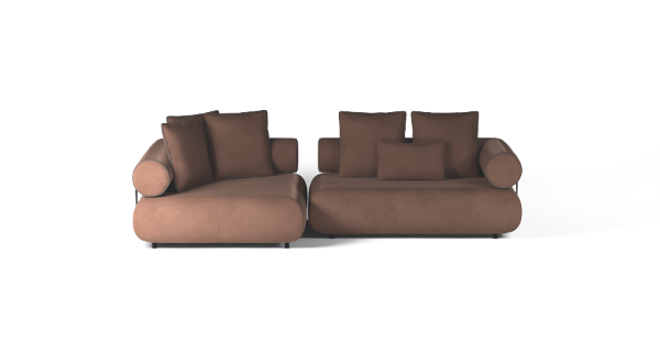 CASABLANCA SET 3 RIGHT VELVET BROWN