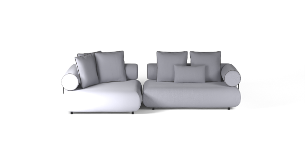 CASABLANCA SET 3 RIGHT BOUCLE GREY