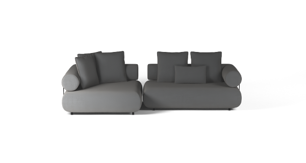 CASABLANCA SET 3 RIGHT CHENILLE GRAPHITE