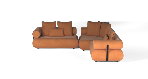 CASABLANCA SET 4 VELVET RUST