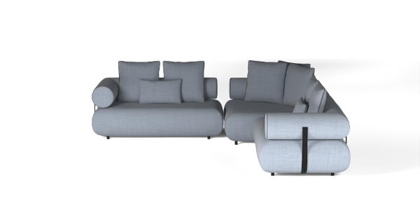CASABLANCA SET 4 CHENILLE BLUE