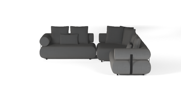 CASABLANCA SET 4 CHENILLE GRAPHITE