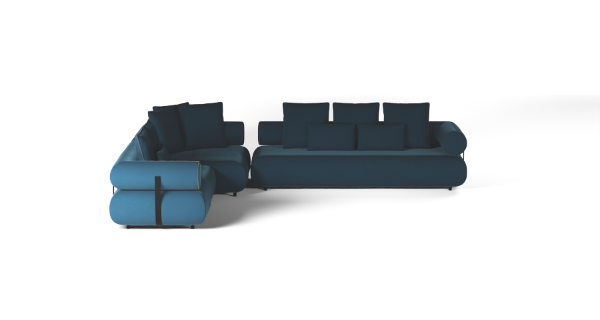 CASABLANCA SET 5 LEFT VELVET BLUE
