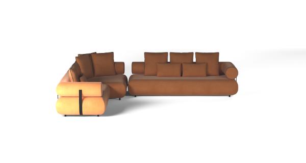 CASABLANCA SET 5 LEFT VELVET RUST