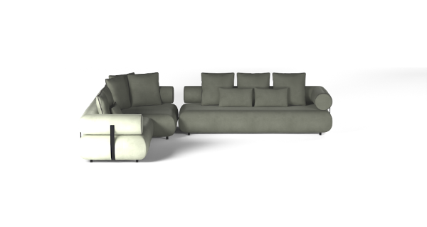 CASABLANCA SET 5 LEFT VELVET OLIVE