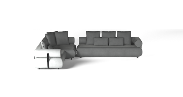 CASABLANCA SET 5 LEFT VELVET WHITE