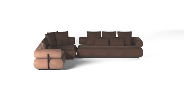 CASABLANCA SET 5 LEFT VELVET BROWN