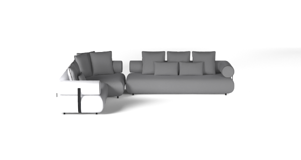 CASABLANCA SET 5 LEFT BOUCLE WHITE