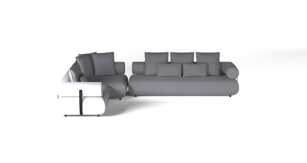 CASABLANCA SET 5 LEFT BOUCLE GREY