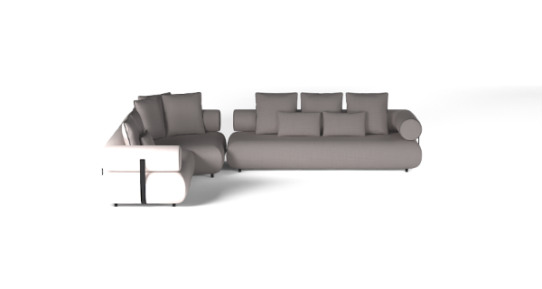 CASABLANCA SET 5 LEFT CHENILLE GREY