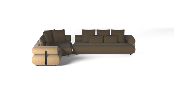 CASABLANCA SET 5 LEFT CHENILLE BEIGE