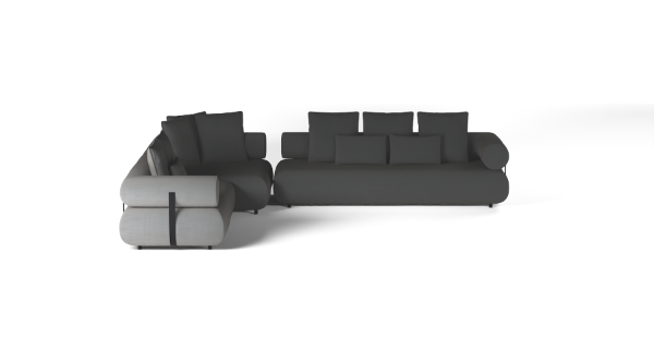 CASABLANCA SET 5 LEFT CHENILLE GRAPHITE