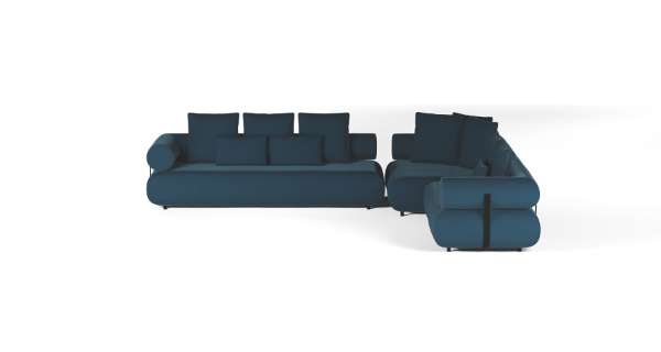 CASABLANCA SET 5 RIGHT VELVET BLUE