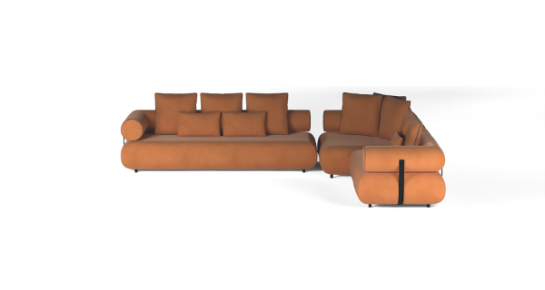 CASABLANCA SET 5 RIGHT VELVET RUST